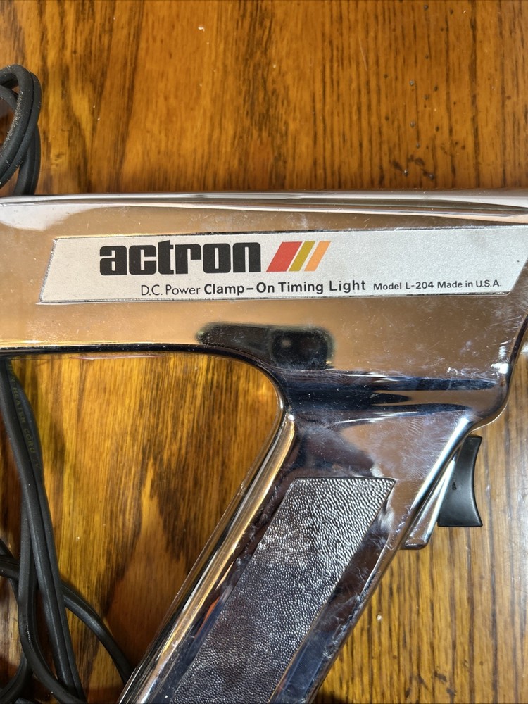 VTG Actron L-204 Chrome Inductive Timing Light DC Power Clamp On Untested