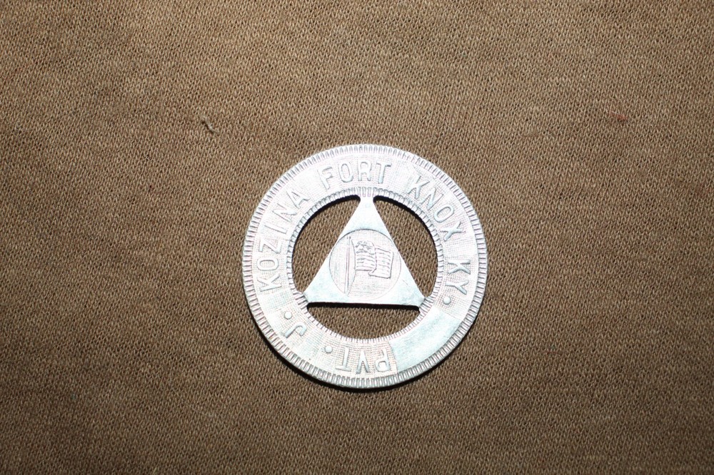 Original WW2 U.S. Army Soldier's Named Fort Knox Aluminum Token