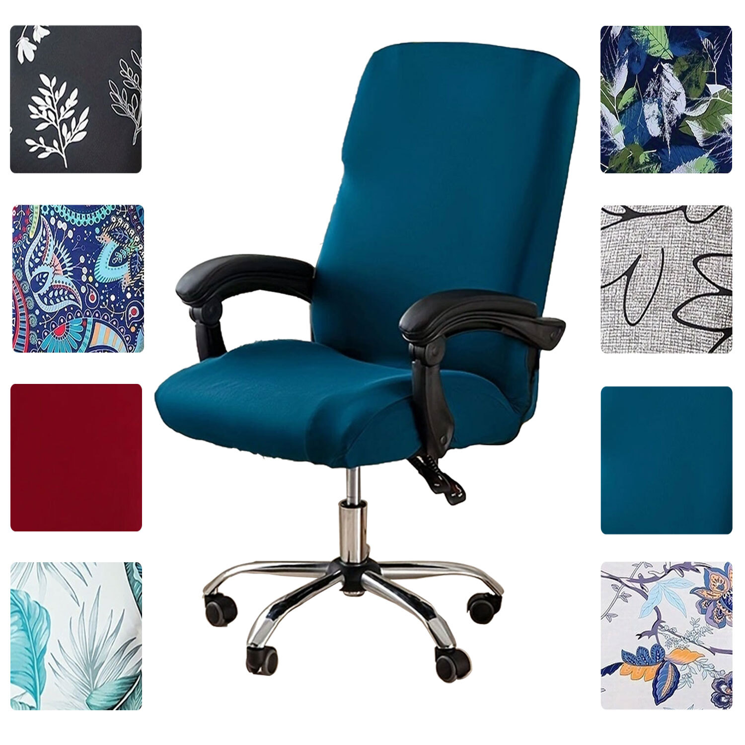 Stretchable computer swivel chair cover Desk chair protection, household items