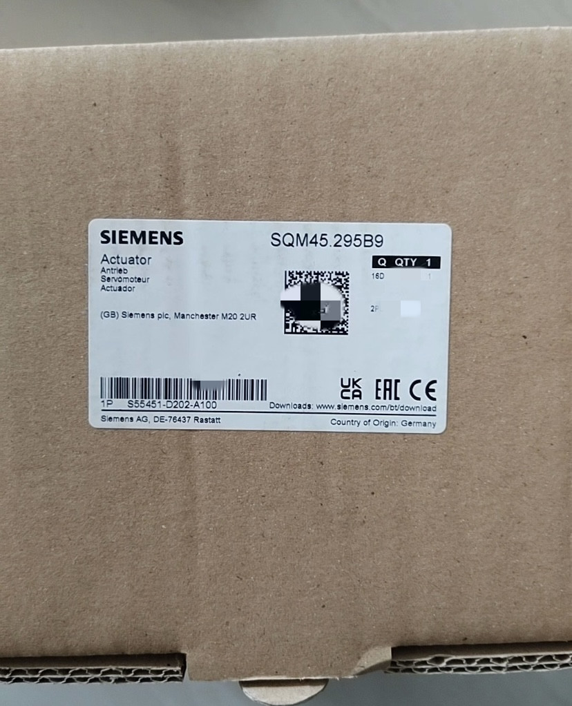 Siemens SQM45.295B9 Combustion actuator Brand New