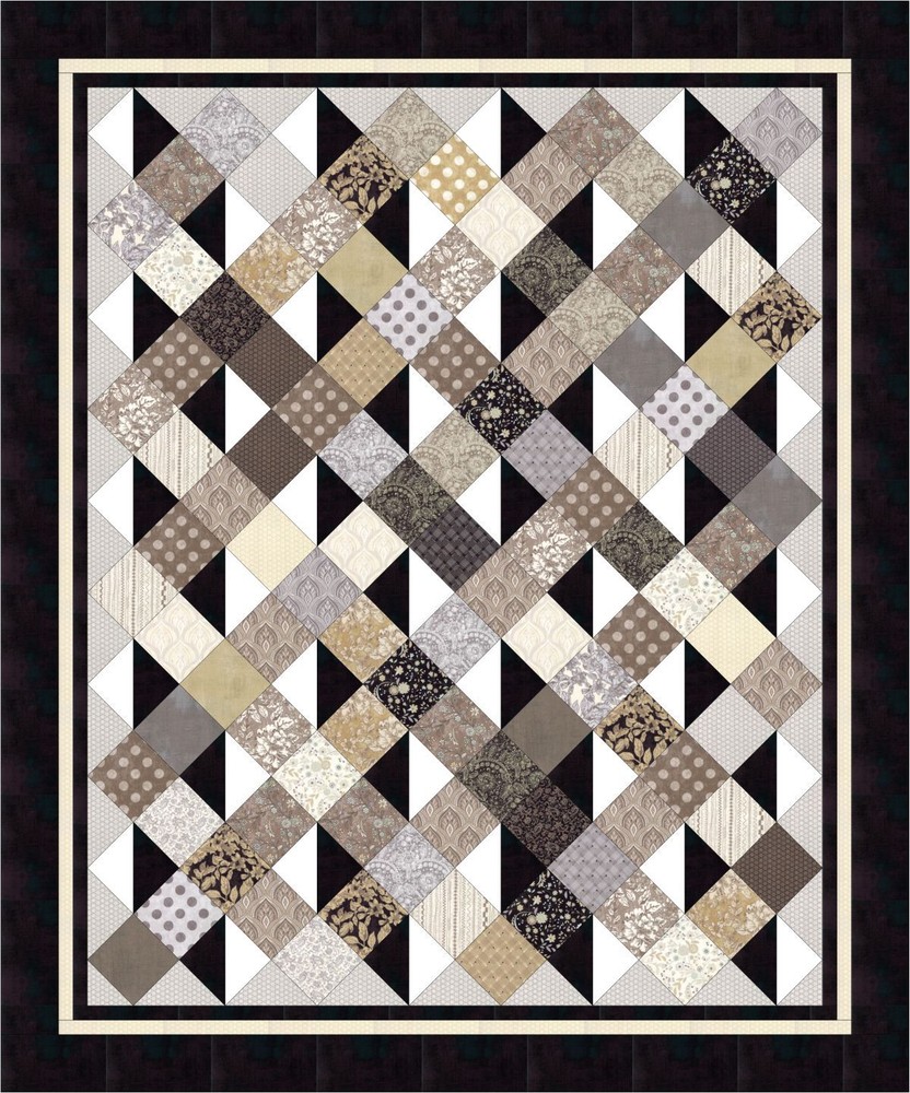 #453 Simply Serene Quilt Pattern easy fast simple throw twin queen king