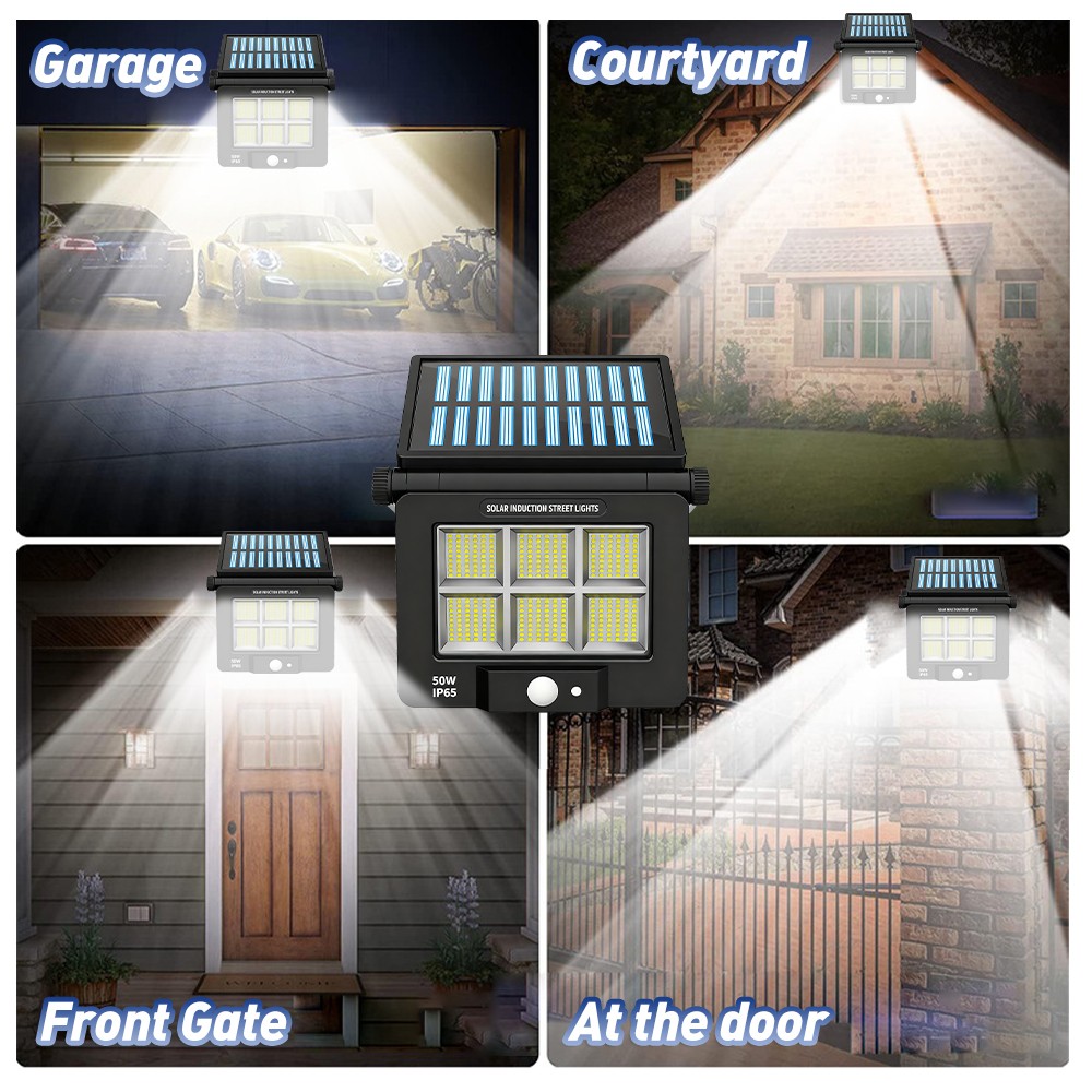 4 Pack LED Motion Sensor Solar Lights ,Outdoor IP65 Waterproof Security Lamp