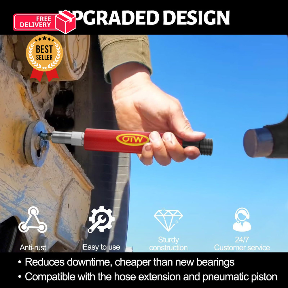 Grease Fitting Cleaning Tool, Cleans and Flushes Out Old Dried Red