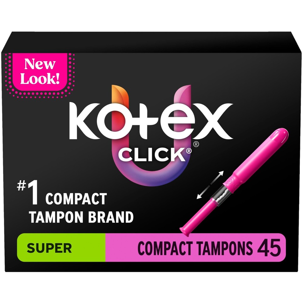 U by Click Compact Tampons, Super Absorbency, Unscented, 45 Count