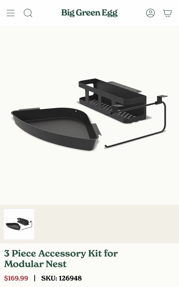 Big Green Egg 3-Piece Accessory Pack Modular System 126948 New