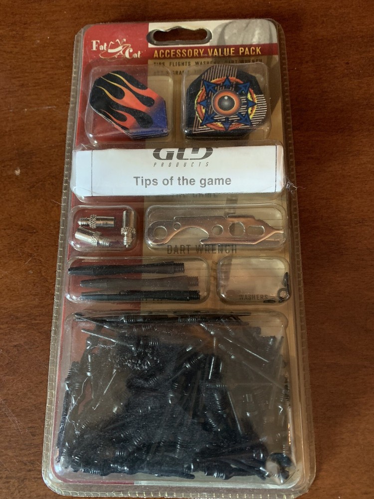 Fat Cat Soft Tip Dart Accessory Value Pack Tips Flights Washers & More-New