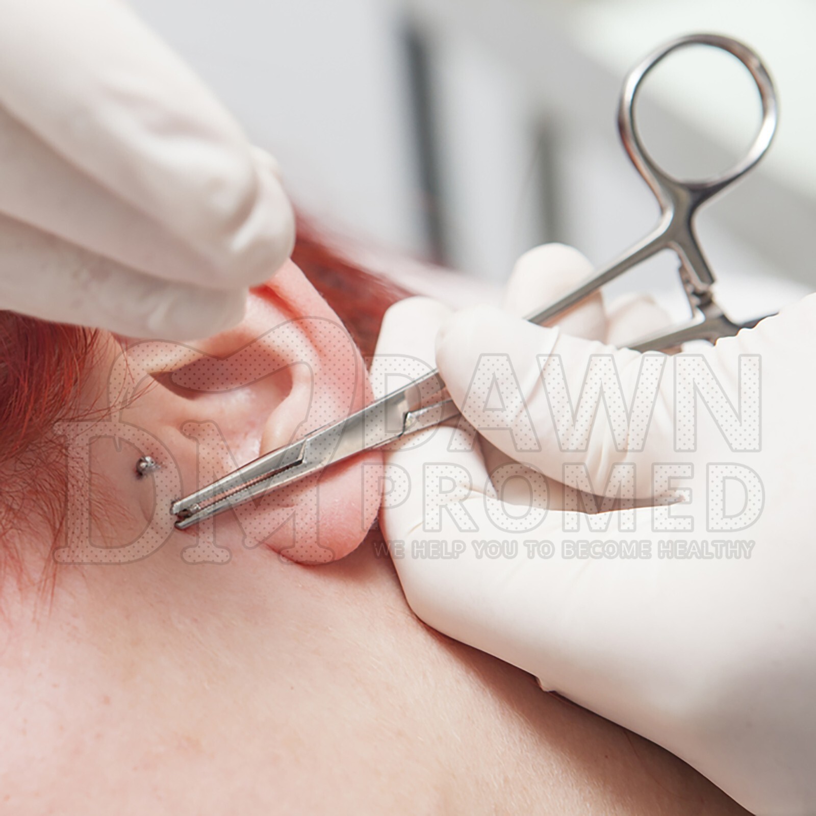 7 Body Piercing Instruments Kit Tools Penington Sponge Forceps, Skin Jewelry set