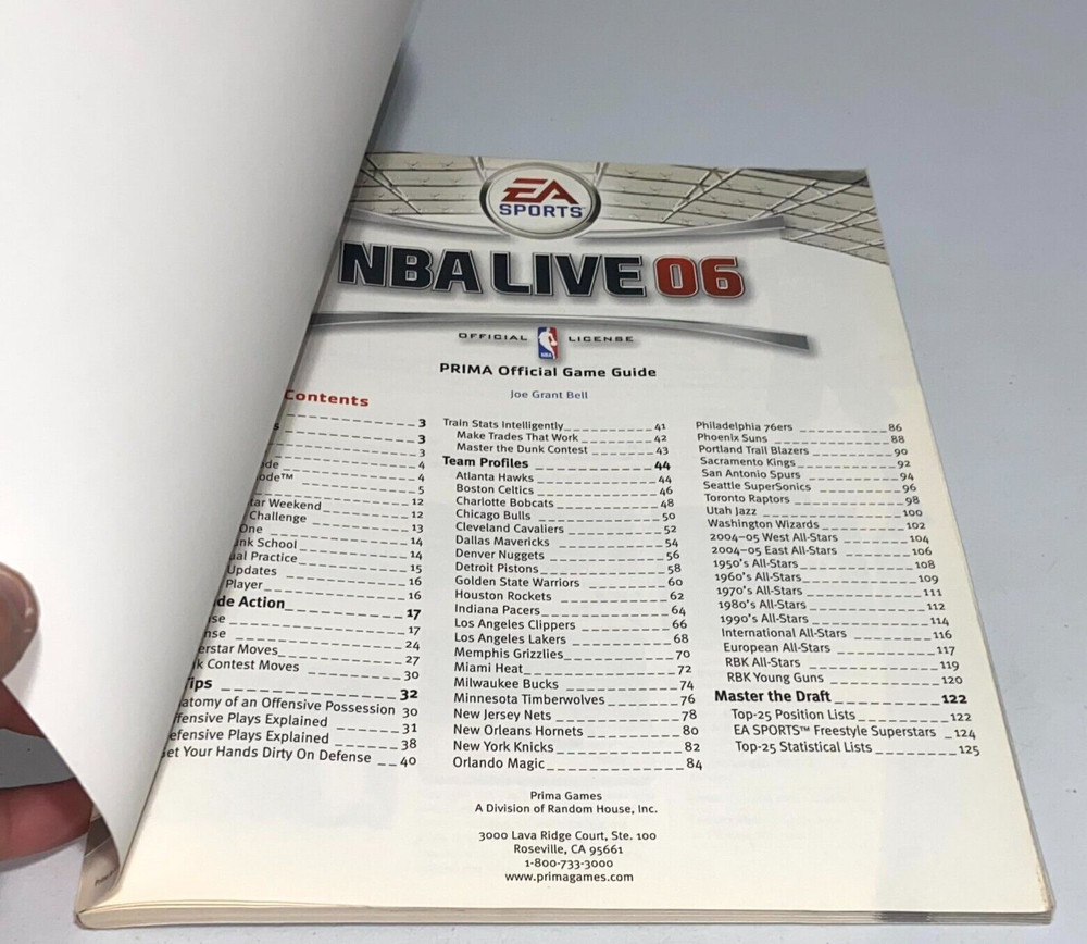 NBA Live 06 Prima Official Game Guide Paperback 2005
