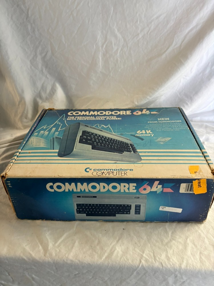 Original Commodore 64 Computer with Box, GAMES AND EXTRAS!! UNTESTED AS-IS