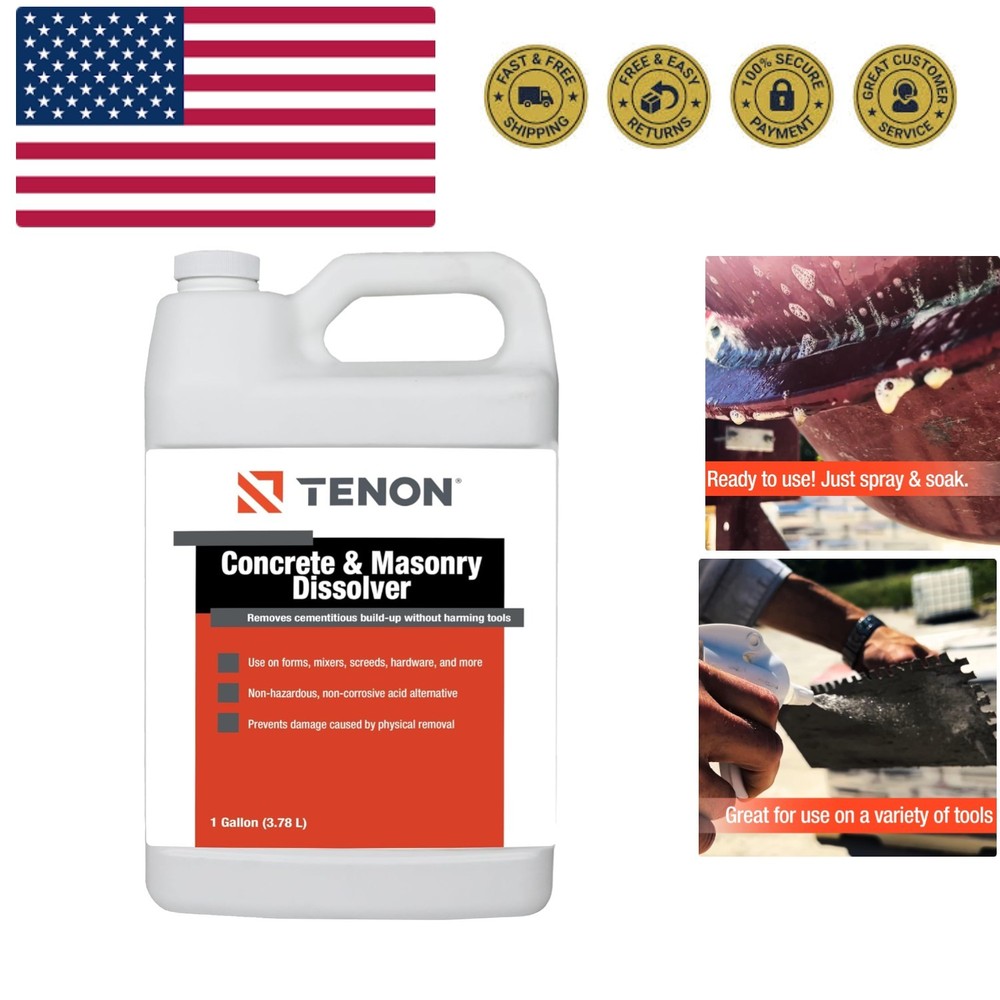 Concrete & Masonry Dissolver - Remove Concrete, Cement, Mortar, Grout, Stucco...