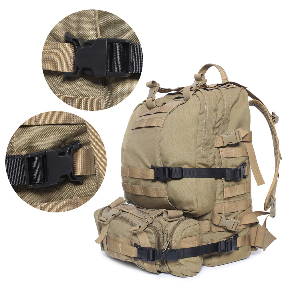 4pcs Tactical Molle Fixed Strap Backpack Straps Nylon Accessories with Buckle