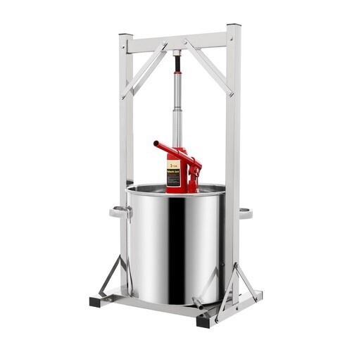 5.8Gal Fruit Wine Press, Manual Stainless Steel Cider Press with Hydraulic Jack