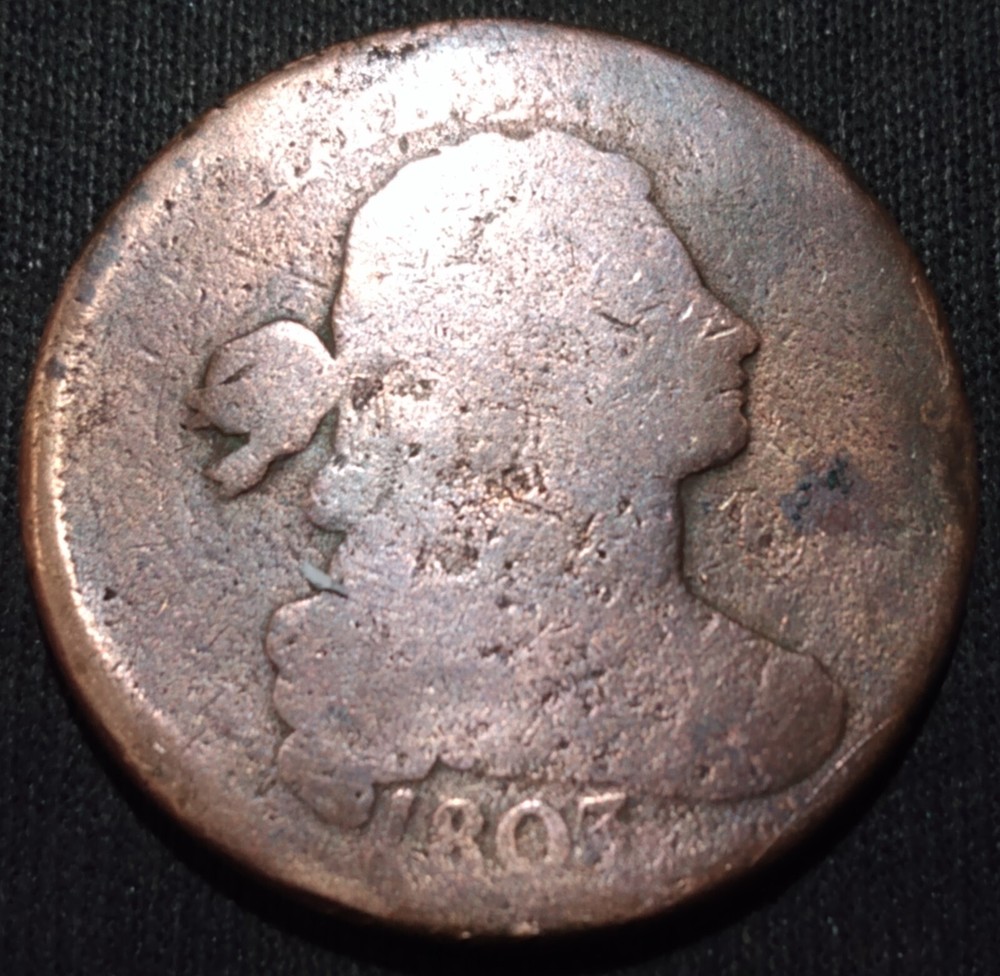 1803 US Draped Bust Large Cent Rev. Rotation Error FREE2Ship w/TRACKING! (2476)
