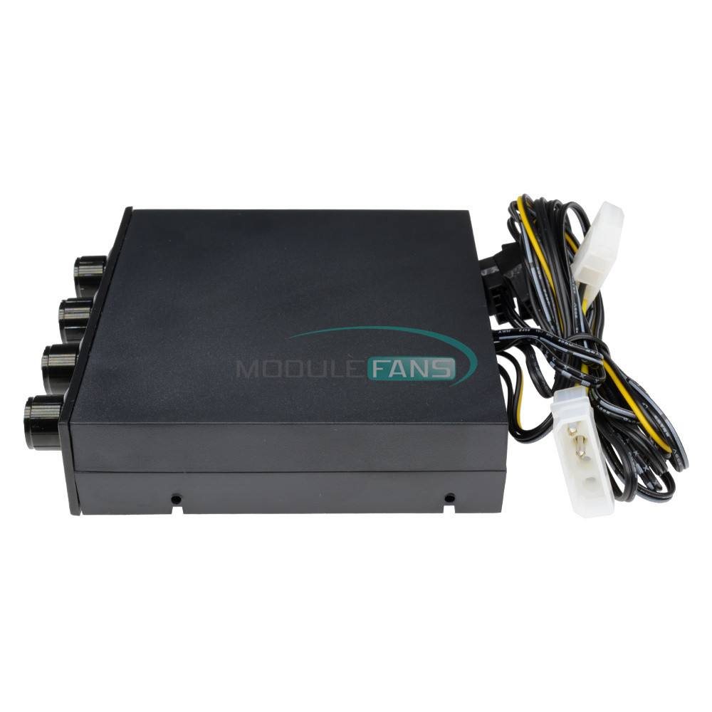 3.5inch PC HDD CPU 4 Channel Fan Speed Controller Led Cooling Front Panel