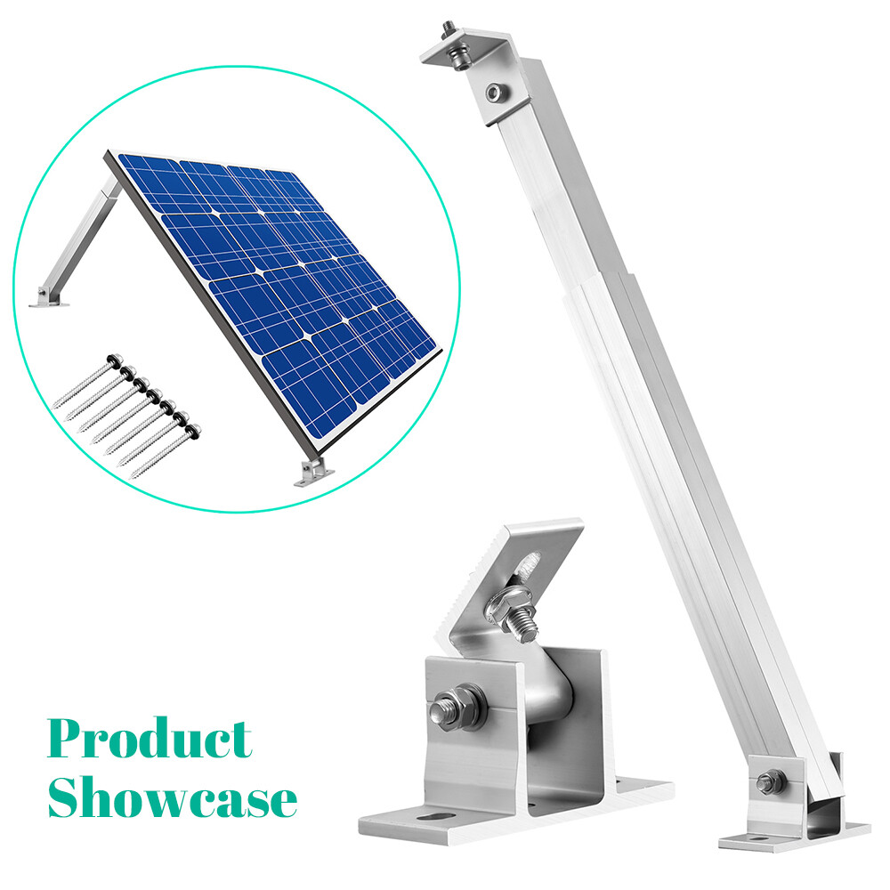 Solar Panel RV Tilt Mount Brackets Adjustable Frame Rooftop Flat Surface Home US