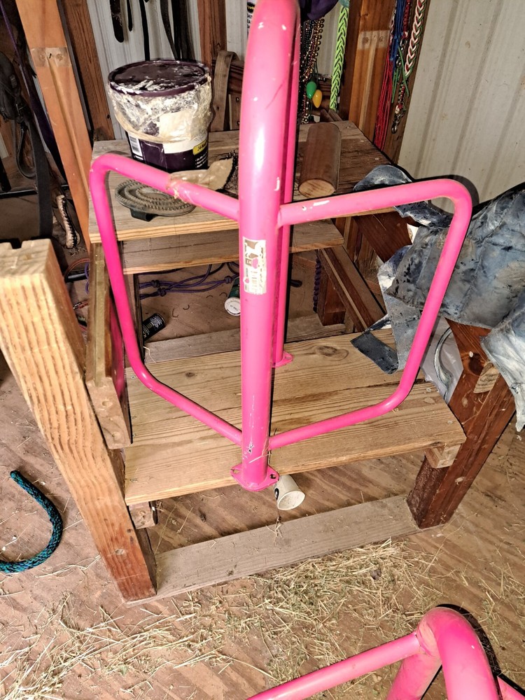 2 Hot Pink Saddle Racks