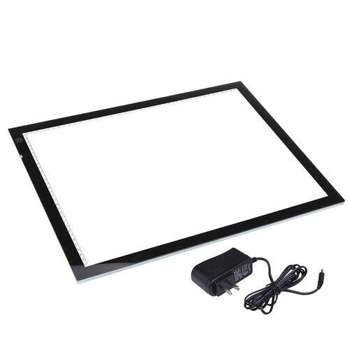 A4 High Quality Tempered Glass Dimmable Light Box - For Drawing and Tracing