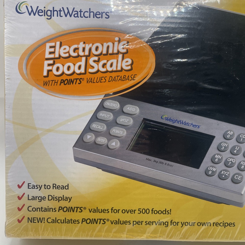 Weight Watchers Electronic Food Scale w/Points Values Database LARGE DISPLAY