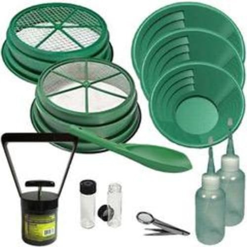 12 pc Prospecting-Mining-Panning Kit- 2- Classifiers 3 Gold Pans,+ More!