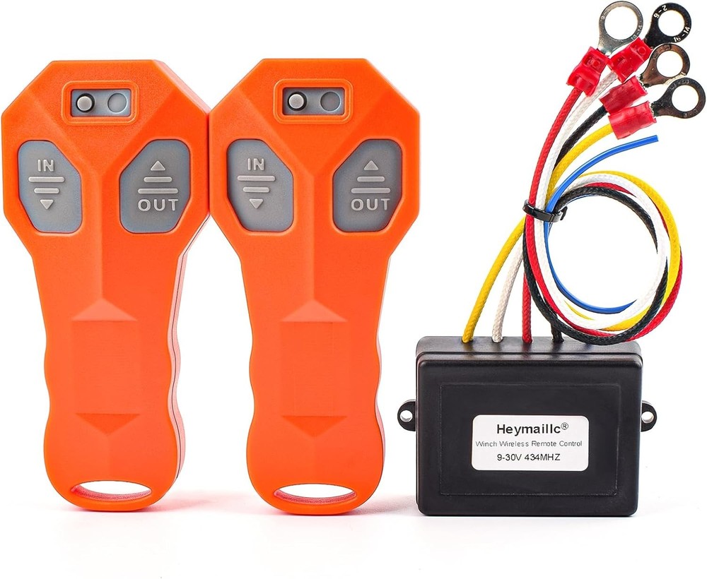 12V Wireless Winch Remote Control 2 Pack - 100FT Universal 5 Wire Controller Win