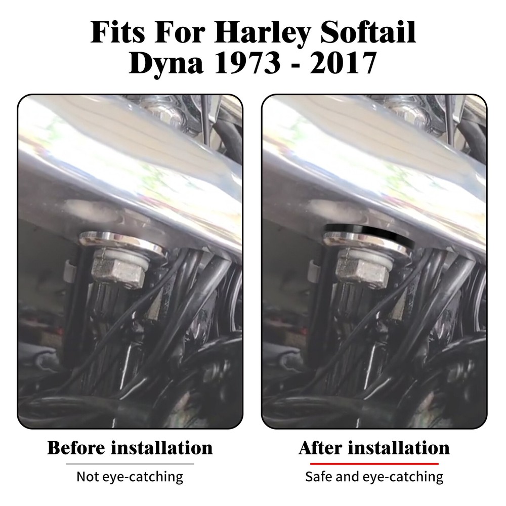 Black Handlebar Riser Bushing For Harley Softail Night Train Breakout 1973-2017