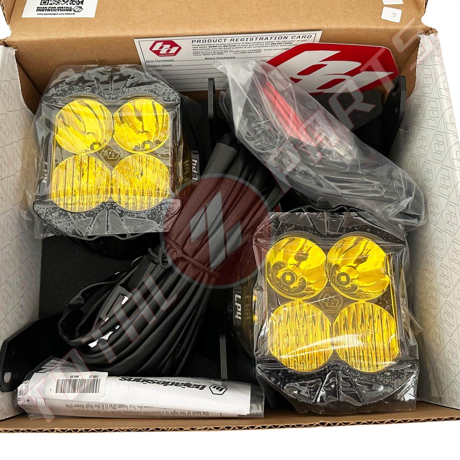 Baja Designs® LP4 Pro Amber Driving/Combo Lights Pair, Wiring, Reflex Actuators