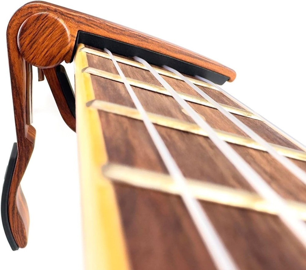 Durable Lightweight Ukulele Capo with Strong Spring - Protects Your Strings