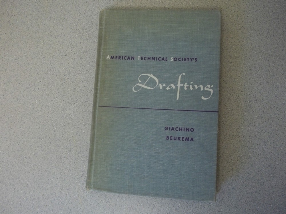 Architectural Drafting book and drafting tools ATS 1955 Beukema, Dietzgen