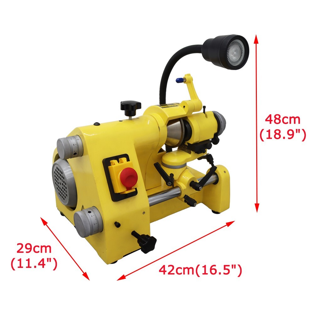110V 5C Universal Cutter Grinder Sharpener w/Lathe Bit&Milling Cutters&Drill Bit