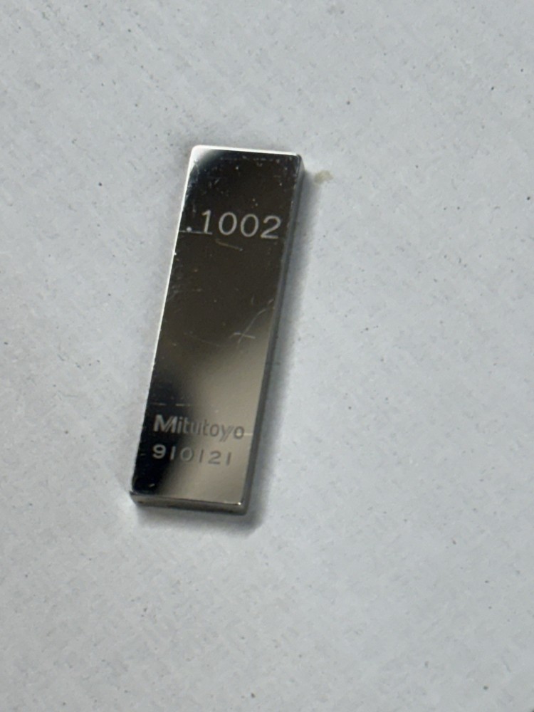 MITUTOYO Rectangular Gage Block .1002" Gauge Block Standard 1.180" Long, Nice!