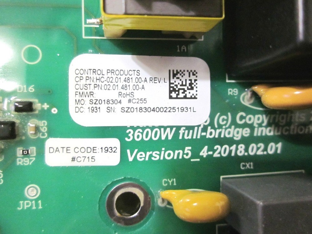 HATCO R02.01.481.00 Main Control Board