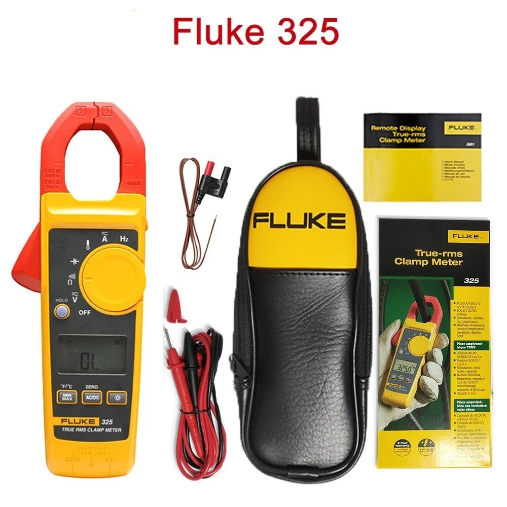 Fluke 325 True RMS DC AC Current and Voltage Tester Capacitance Clamp Frequency