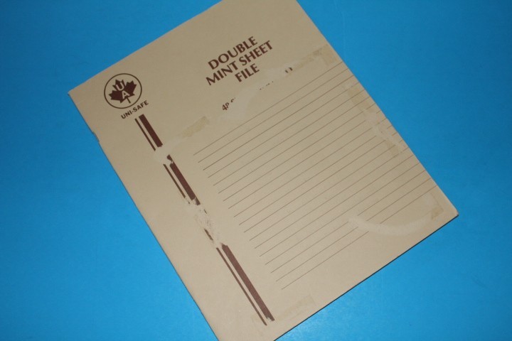 Uni-Safe Mint Sheet File Album Capacity 16 pg 3 pocket 11.5" x 9" BlueLakeStamps