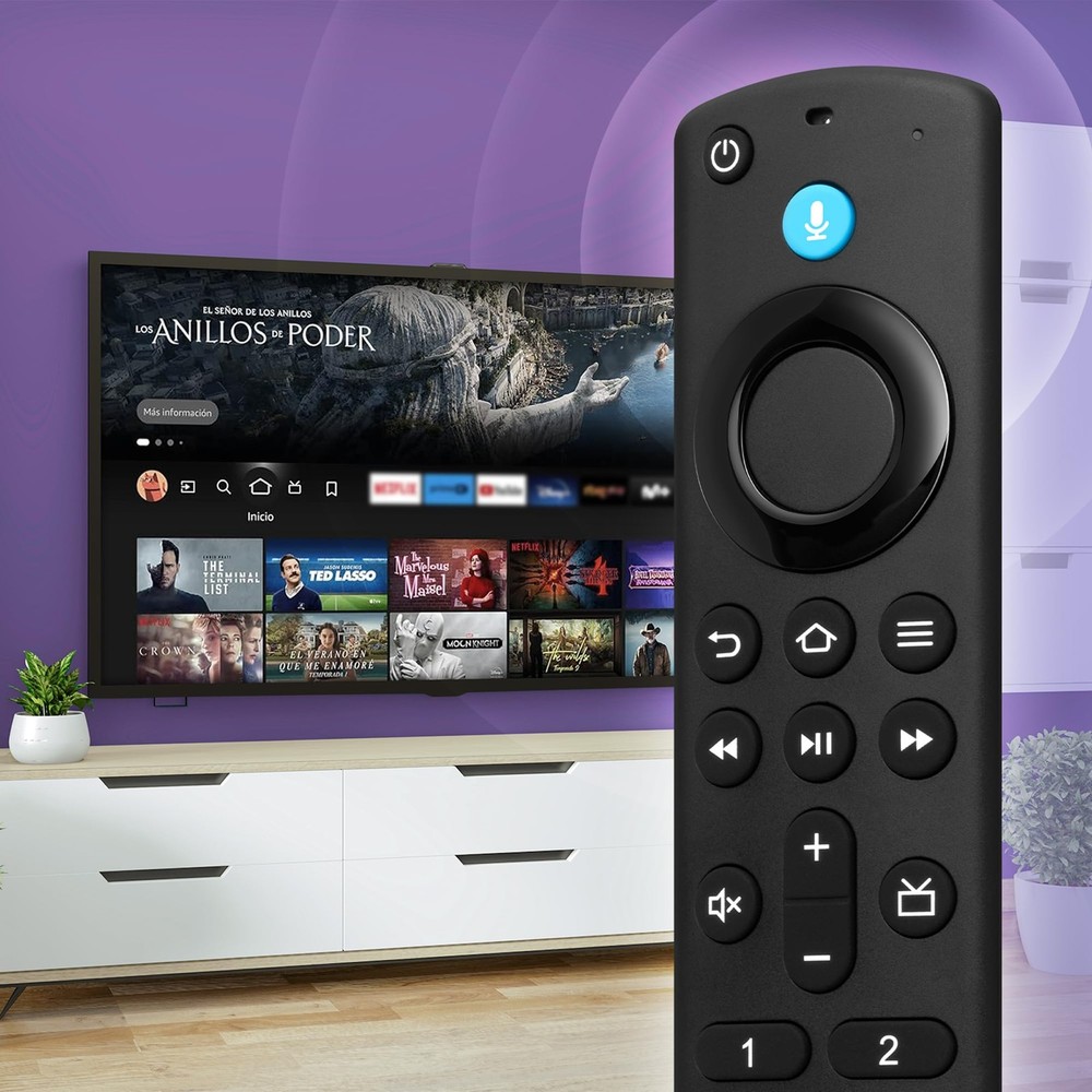 Replacement Remote Control Compatible with Fire 3rd Gen Pro, Black