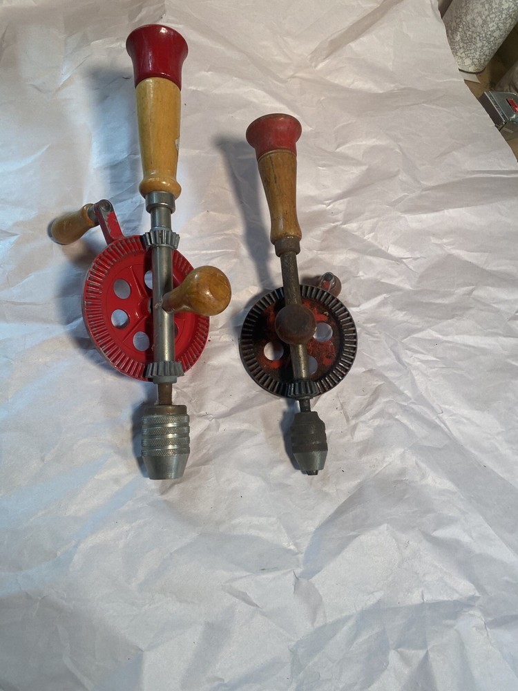 2 Vintage Egg Beater Hand Drills