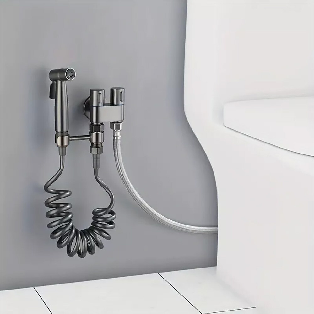 Toilet Faucet Splitter 2 Way 1-In-2-Out Dual Control Valve for Bidet and Shower.