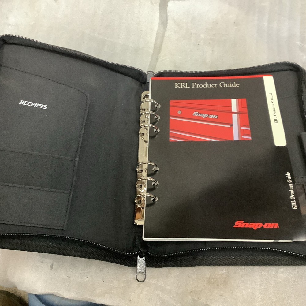 V. Snap On Owners Manual with Binder KRL Tool Box