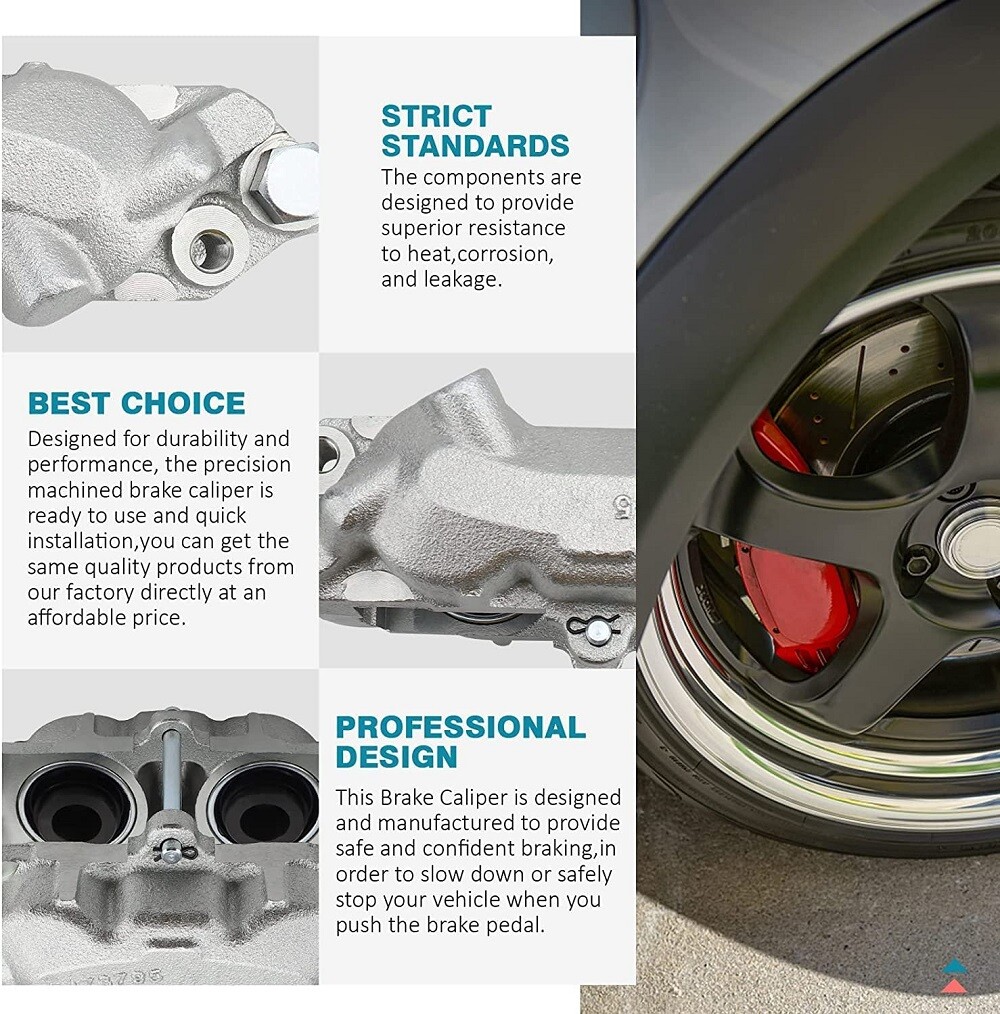 4Pcs Rear Front Left Right Disc Brake Calipers For 1965-1982 Chevrolet Corvette