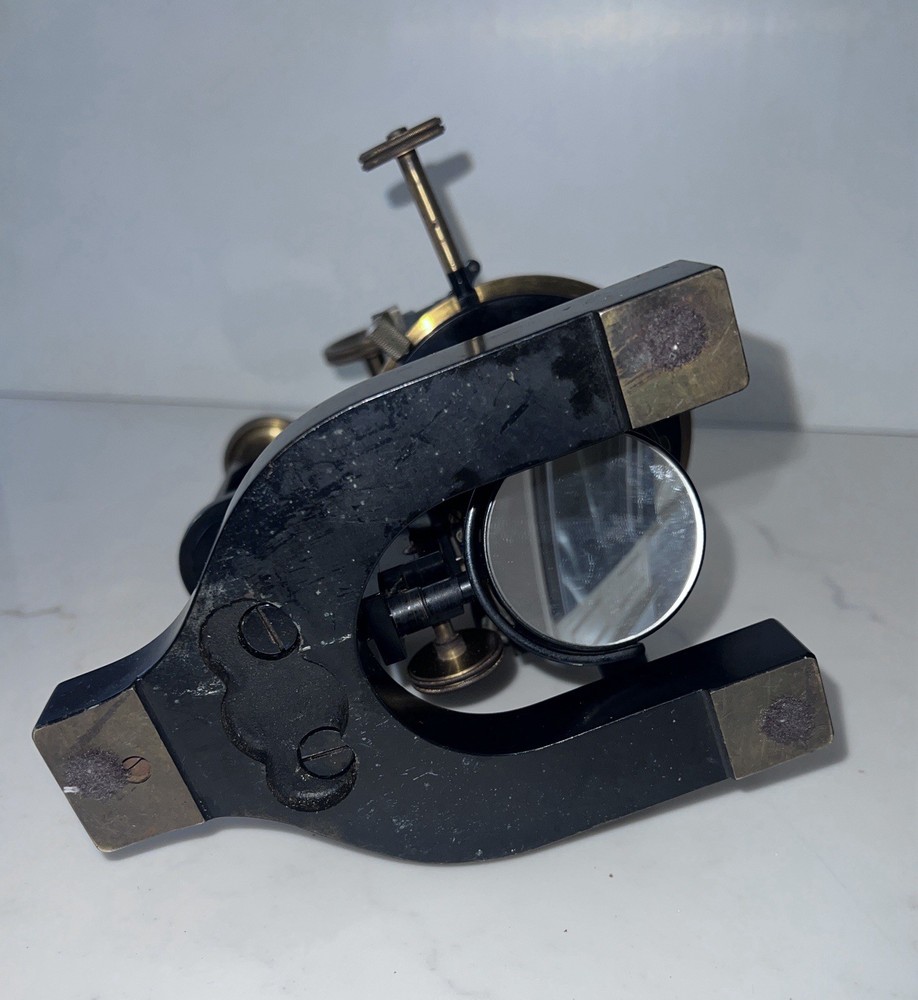 Antique Brass Bausch & Lomb Optical Jug Handle Brass Microscope