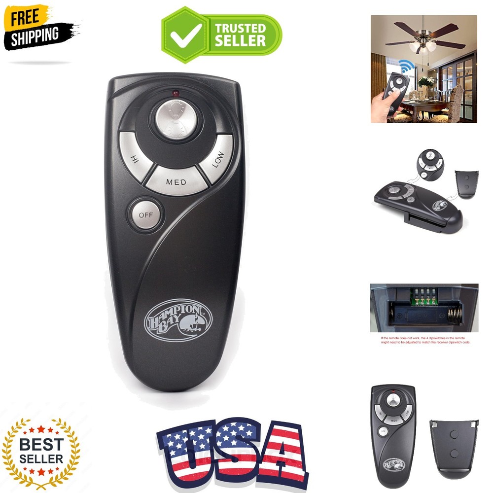 Replacement Remote Compatible for UC7083T Hampton Bay Ceiling Fan Wireless Re...