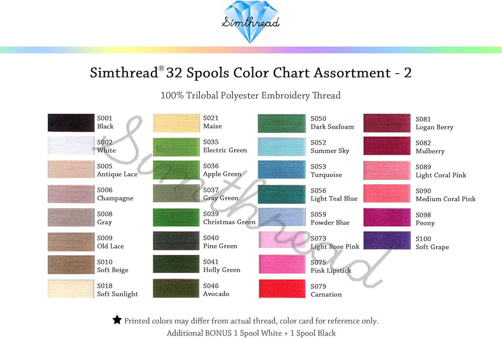 32 Madeira Colors Polyester Embroidery Machine Thread Kit 500M (550Y) Each Spool