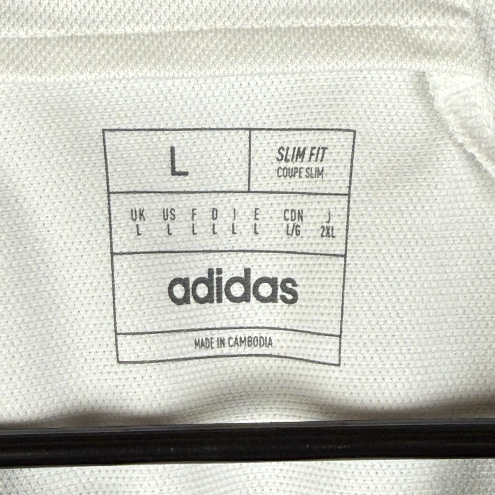 Adidas 2022 FIFA World Cup Germany White Black Soccer Jersey Shirt Size Large