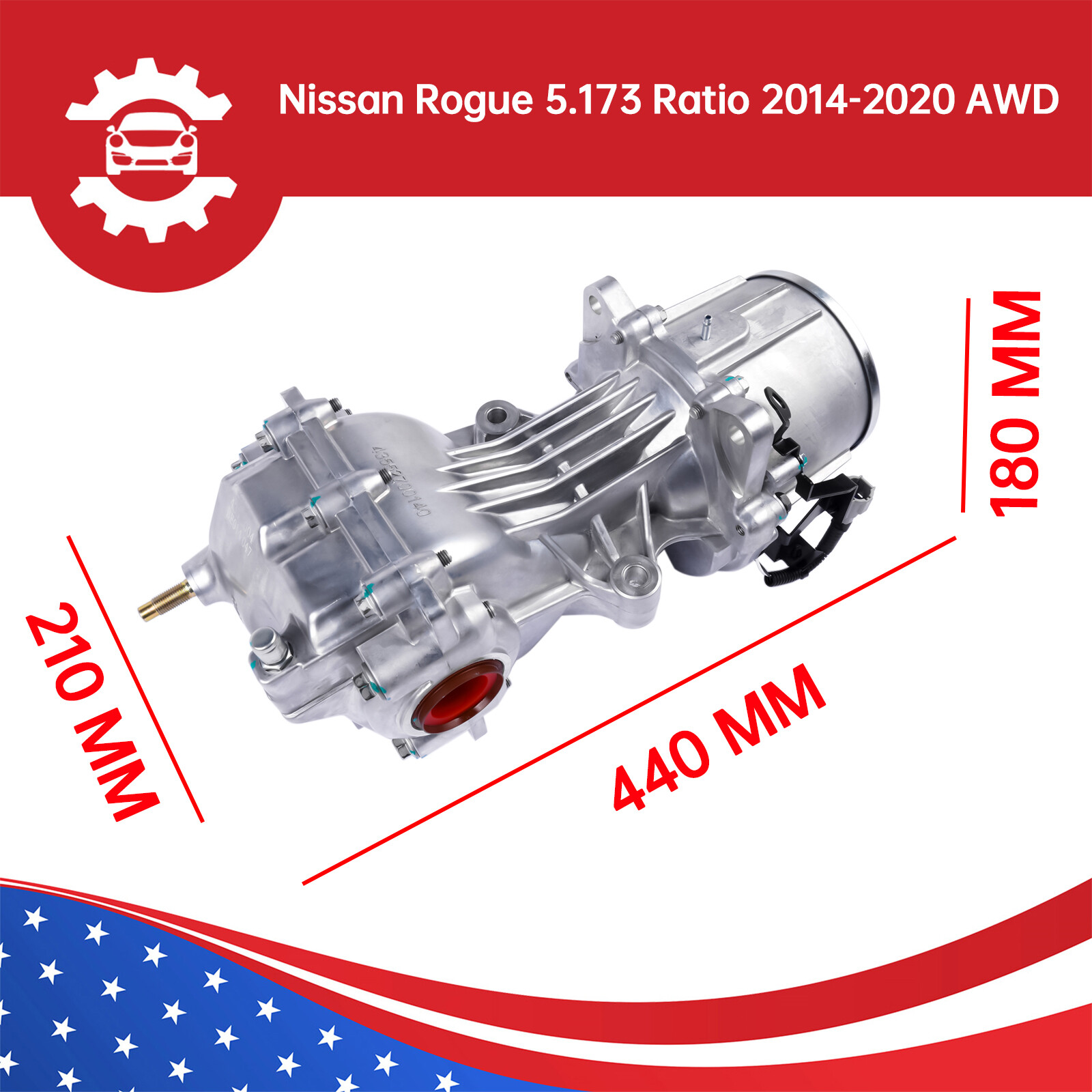 Carrier/Differential Rear AWD for Nissan Rogue 14-20 5.173 Ratio 24027-7FV0A