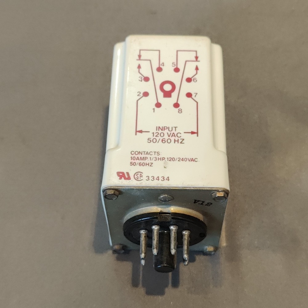 Dayton 5X828C Time Delay Relay, On Delay, Timing Range from .1-10 Seconds