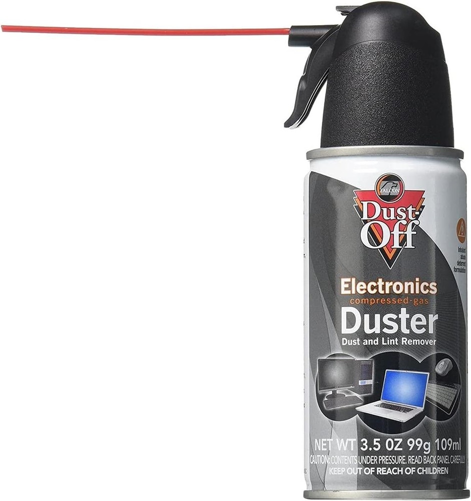 Falcon Dust-Off Compressed Air Duster 3.5oz - Blast Away Dust from Electronics!