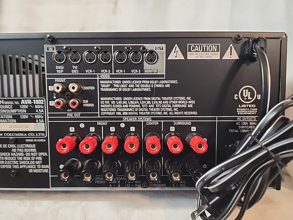 Denon AVR-1802 Receiver Bundle with Remote, Loop & Manual. Tested