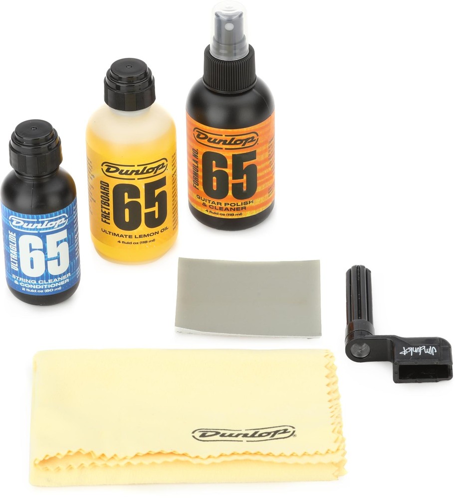 Dunlop System 65 Guitar Maintenance Kit + Dunlop 6504 Value Bundle