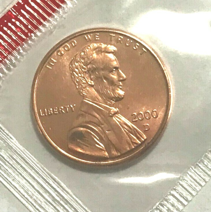 2000 D Lincoln Cent In Mint Cello (VERY NICE COIN)