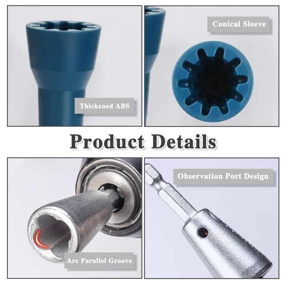 Wire Twister Tool for Drill,Wire Portable Nut Silver-1set