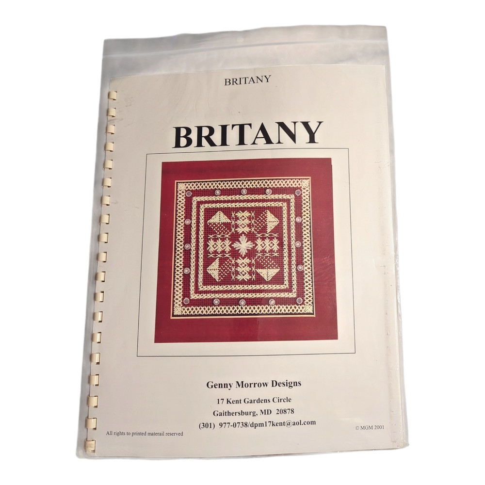 Genny Morrow "Britany" Needlepoint Chart Pattern Book OOP Rare 2001